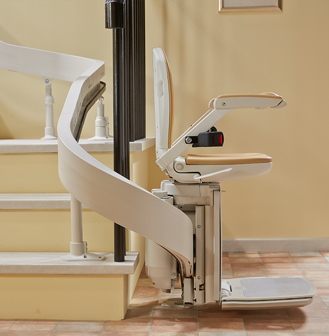 Side view of Acorn 180 stairlift