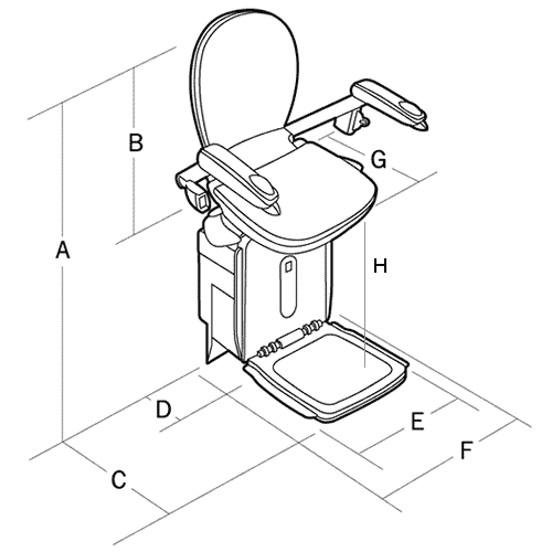 acorn 180 misure montascale